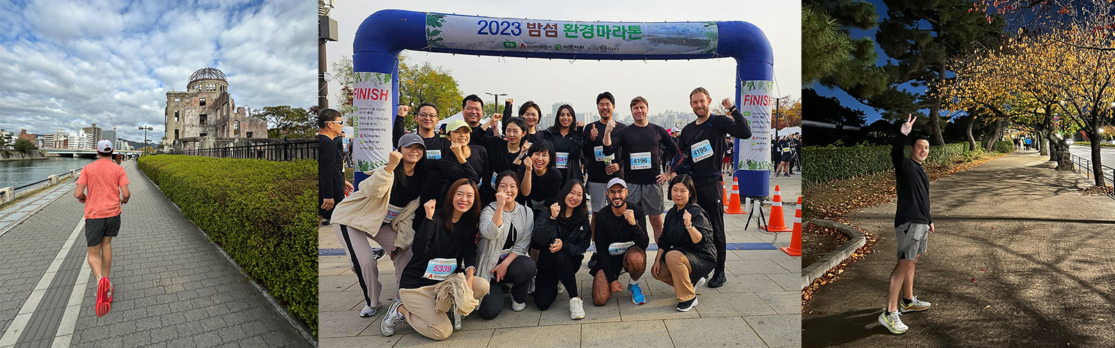 Japan and Korea teams put in the miles for charity