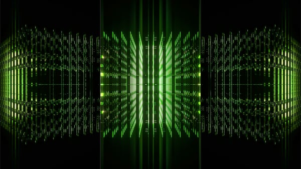 green tech abstract matrix