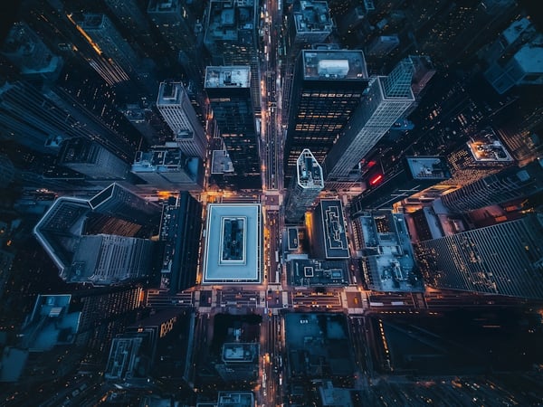 黄昏城市景观