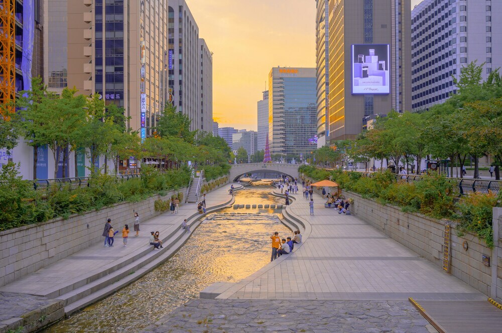 A stream running through Seoul